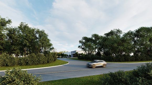 Clarksville logistics development - view of vacant lot - 7.25.23